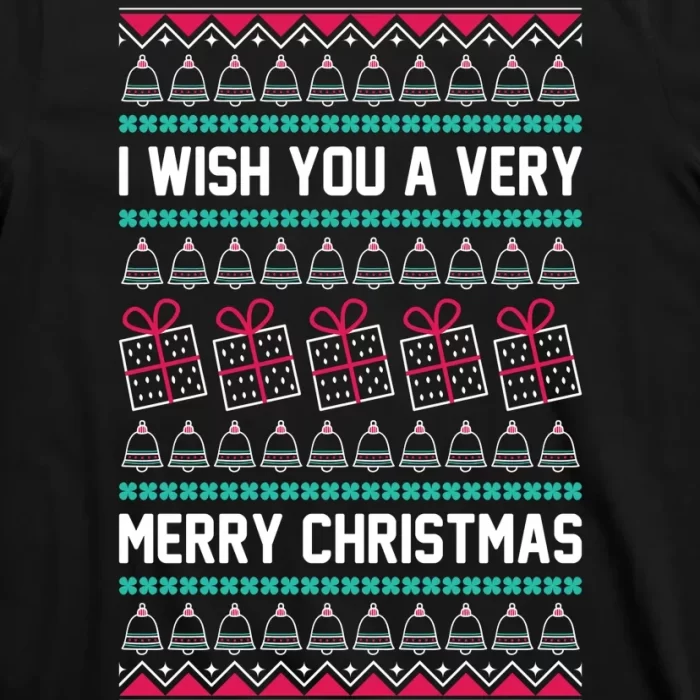 I Wish You A Very Merry Christmas Cute Ugly Sweater T Shirt 3
