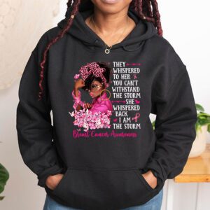 Im The Storm Black Women Breast Cancer Survivor Pink Ribbon Hoodie 1 2