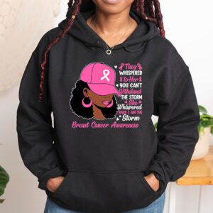Im The Storm Black Women Breast Cancer Survivor Pink Ribbon Hoodie 1 4