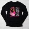 I'm The Storm Black Women Breast Cancer Survivor Pink Ribbon Longsleeve Tee