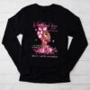 I'm The Storm Black Women Breast Cancer Survivor Pink Ribbon Longsleeve Tee