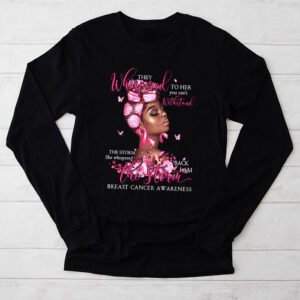 I’m The Storm Black Women Breast Cancer Shirt Ideas Pink Ribbon Longsleeve Tee