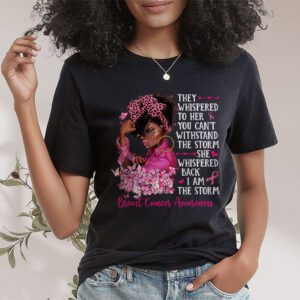 Im The Storm Black Women Breast Cancer Survivor Pink Ribbon T Shirt 1 2