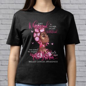 Im The Storm Black Women Breast Cancer Survivor Pink Ribbon T Shirt 2 3