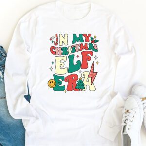 In My Christmas Elf Era Xmas Groovy Santa Squad Holiday Longsleeve Tee 1 6