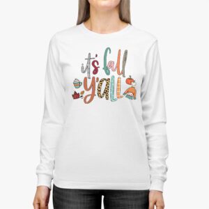 Its Fall Yall Pumpkin Spice Retro Autumn Thanksgiving Longsleeve Tee 2 2