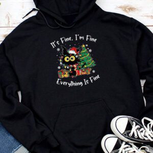 Funny Christmas Shirts It’s Fine I’m Fine Everything Is Fine Christmas Hoodie