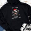 It's Fine I'm Fine Everything Is Fine Christmas Cat Santa Hoodie