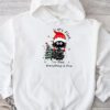 It's Fine I'm Fine Everything Is Fine Christmas Cat Santa Hoodie