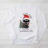 It's Fine I'm Fine Everything Is Fine Christmas Cat Santa Longsleeve Tee