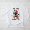 It's Fine I'm Fine Everything Is Fine Christmas Cat Santa Longsleeve Tee