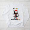 It's Fine I'm Fine Everything Is Fine Christmas Cat Santa Longsleeve Tee