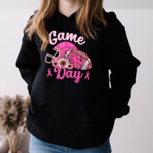 Leopard Game Day Pink American Football Tackle Breast Cancer Hoodie 3 1