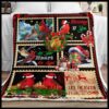 Let Heaven And Nature Merry Christmas Fleece Blanket