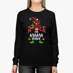 Mama Gnome Buffalo Plaid Matching Family Christmas Pajama Longsleeve Tee 2 3