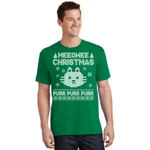 Meeowee Christmas Ugly Sweater T Shirt 1
