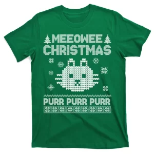 Meeowee Christmas Ugly Sweater T-Shirt