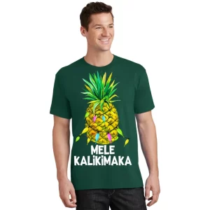 Mele Kalikimaka Pineapple Christmas Lights T Shirt 1