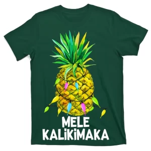 Mele Kalikimaka Pineapple Christmas Lights T-Shirt