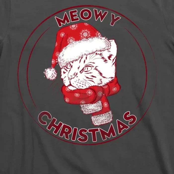Meowy Christmas Emblem T Shirt 3