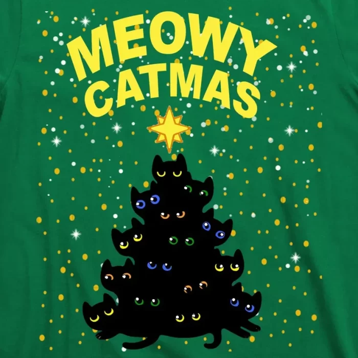 Meowy Christmas T Shirt 3