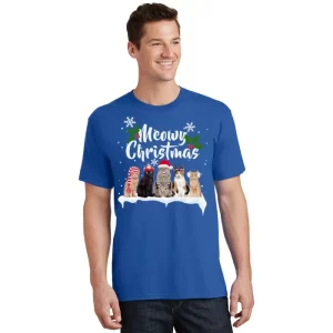 Meowy Christmas Winter Cats T Shirt 1