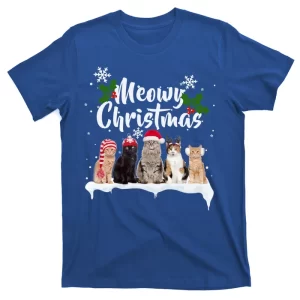 Meowy Christmas Winter Cats T-Shirt