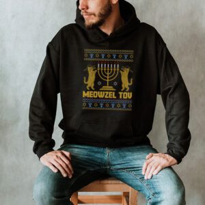 Meowzel Tov Funny Chanukah Hanukkah Ugly Sweater Hoodie 2 2