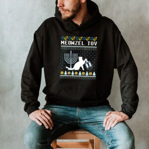 Meowzel Tov Funny Chanukah Hanukkah Ugly Sweater Hoodie 2 3