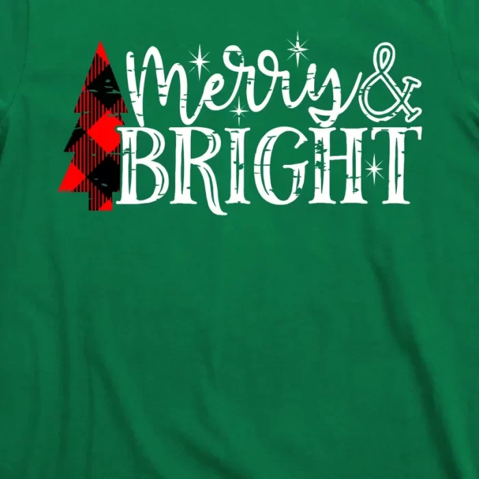 Merry And Bright Cute Christmas Gift T Shirt 3