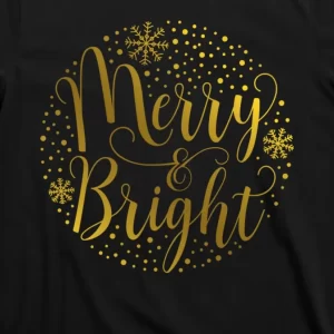 Merry Bright Christmas Patterns T Shirt 3