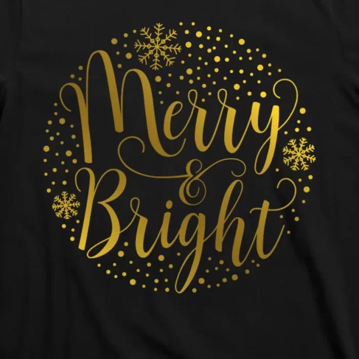 Merry Bright Christmas Patterns T Shirt 3
