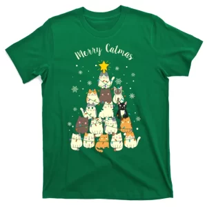 Merry Catmas Cute Cat Lover Christmas T-Shirt