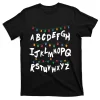 Merry Christmas Alphabet Christmas Lights T-Shirt