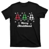Merry Christmas Buffalo Plaid Christmas Tree T-Shirt