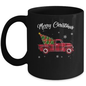 Merry Christmas Buffalo Truck Tree Red Plaid For Men Women Mug