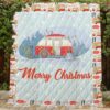 Merry Christmas Camper Fleece Blanket
