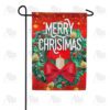 Merry Christmas Candle Wreath Garden Flag