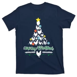 Merry Christmas Chicken Tree T-Shirt