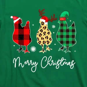 Merry Christmas Chickens T Shirt 3