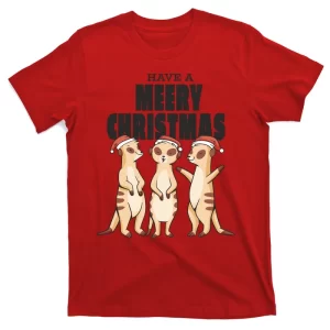 Merry Christmas Cute Meercats T-Shirt