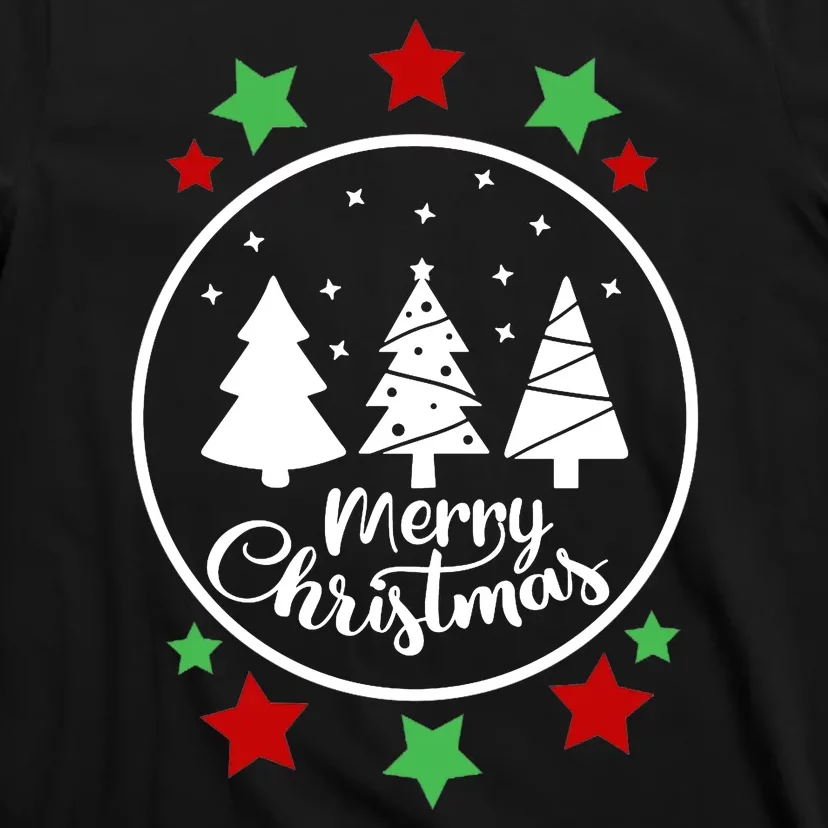 Merry-Christmas-Festive-Circle-Logo-T-Shirt-3 Merry Christmas Festive Circle Logo T Shirt 3