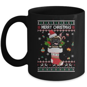 Merry Christmas French Bulldog In Sock Dog Funny Ugly Xmas Mug
