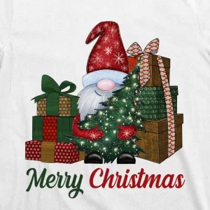 Merry Christmas Gnome Festive Holiday Gift T Shirt 3