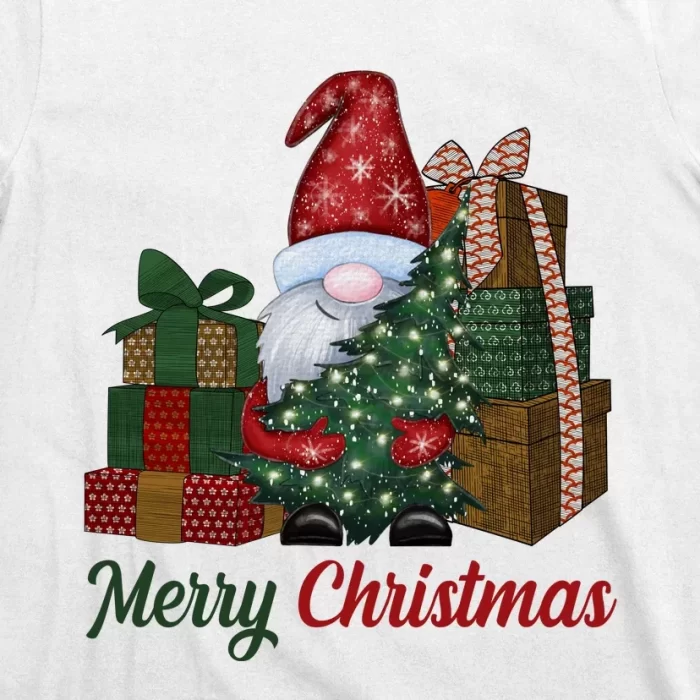 Merry Christmas Gnome Festive Holiday Gift T Shirt 3