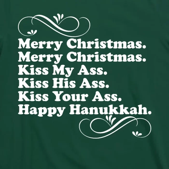 Merry Christmas Happy Hanukkah Funny Holiday T Shirt 3