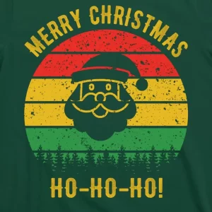 Merry Christmas Ho Ho Ho Vintage Santa T Shirt 3