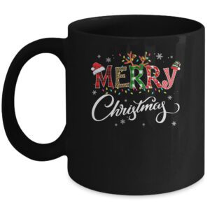 Merry Christmas Leopard Buffalo Red Plaid Mug