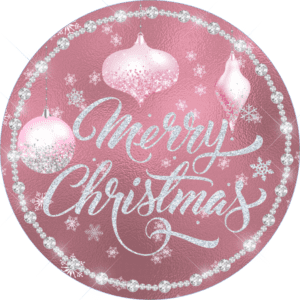 Merry Christmas Ornament Rose Gold Sign