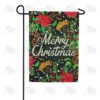 Merry Christmas Poinsettias Garden Flag